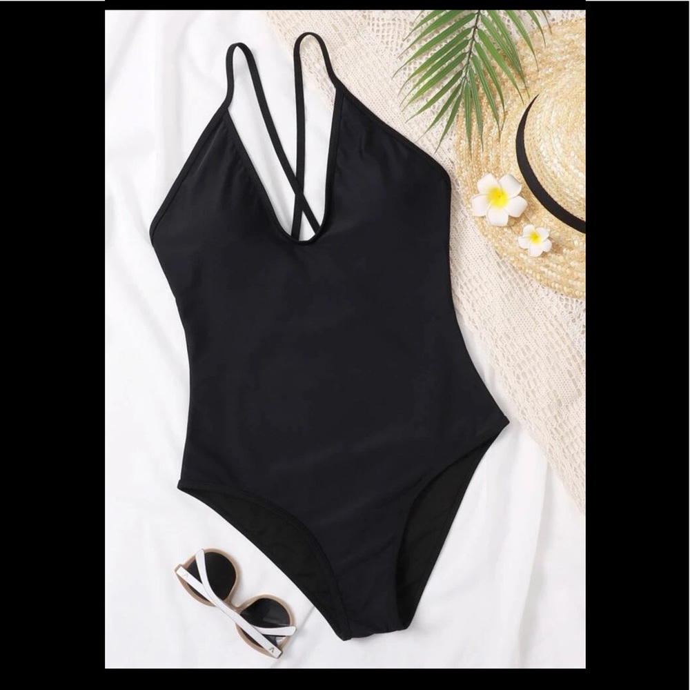 Black one piece swimsuit NWOT